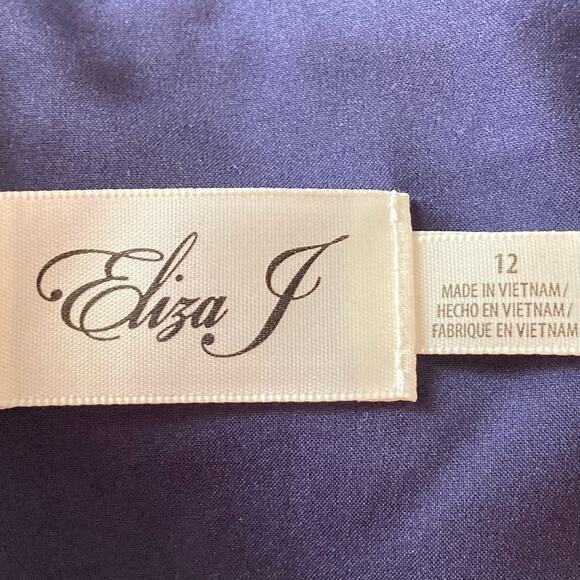 Eliza J Blue With Black Lace Overlay Dress Size 12 Goth Whimsigoth Dark Fairy - Picture 9 of 10